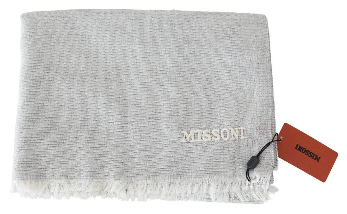 Missoni Elegant wool scarf with characteristic embroidery