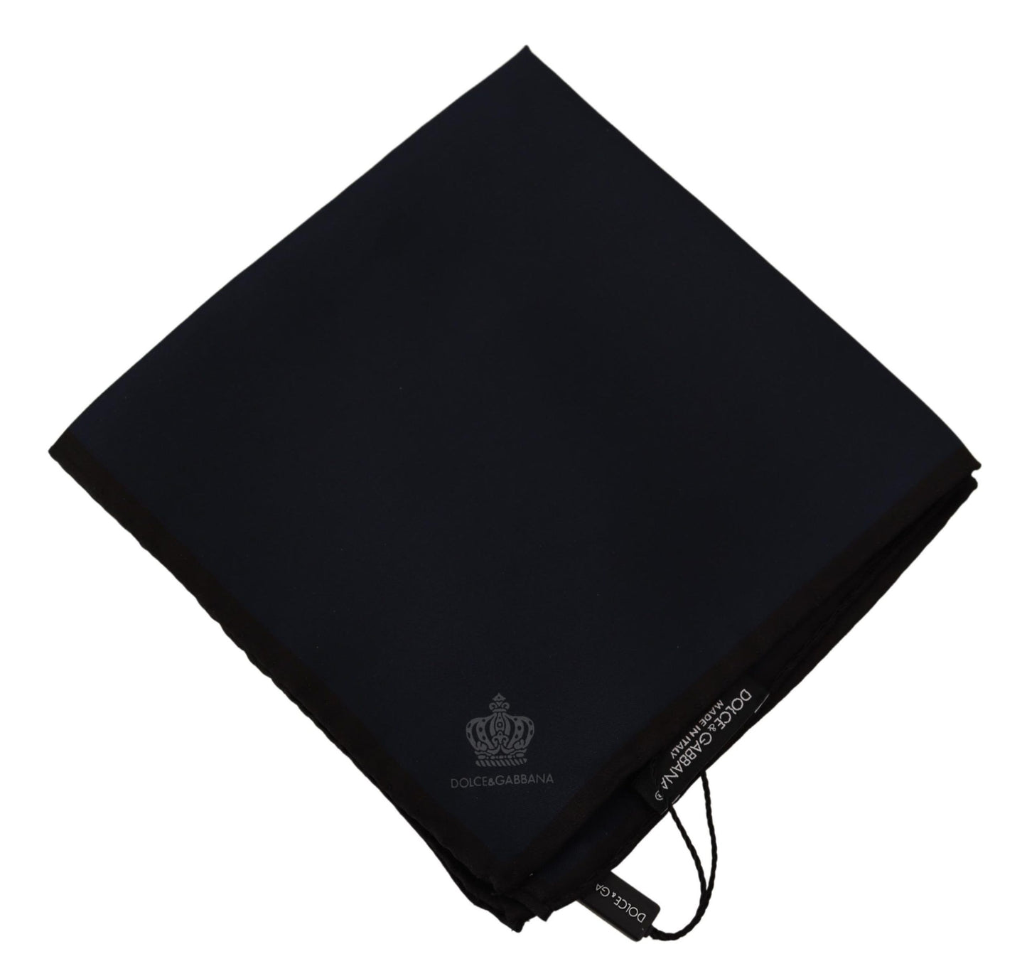 Dolce & Gabbana Elegant Silk Pocket Square Black Pocket Square