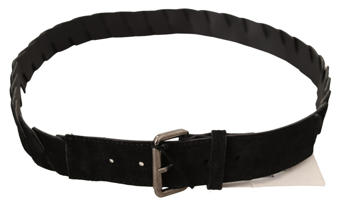 GF Ferre Elegant black waist belt with metal buckle