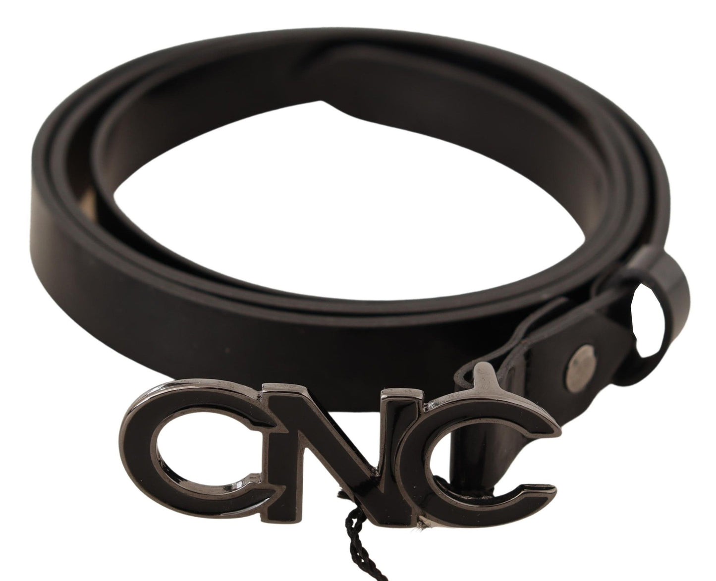 Costume National Elegant fashion belt made of black leather