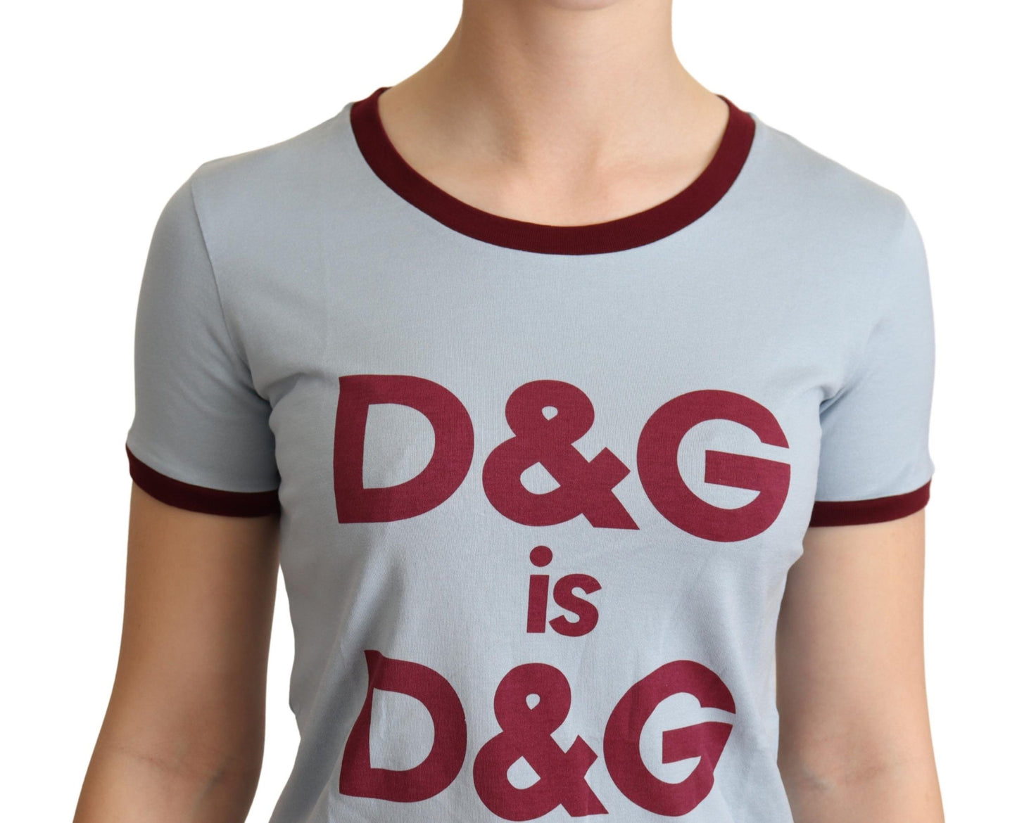 Dolce & Gabbana Elegant blue cotton round neck t-shirt