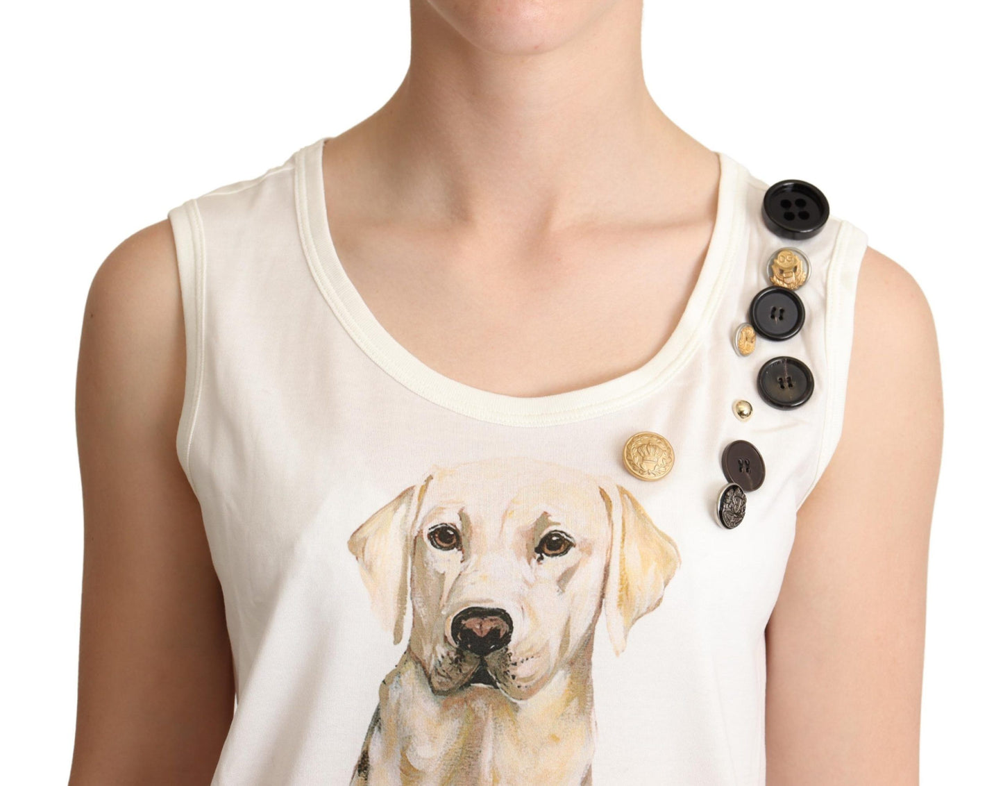 Dolce & Gabbana Chic Floral Sleeveless Tank for Dogs