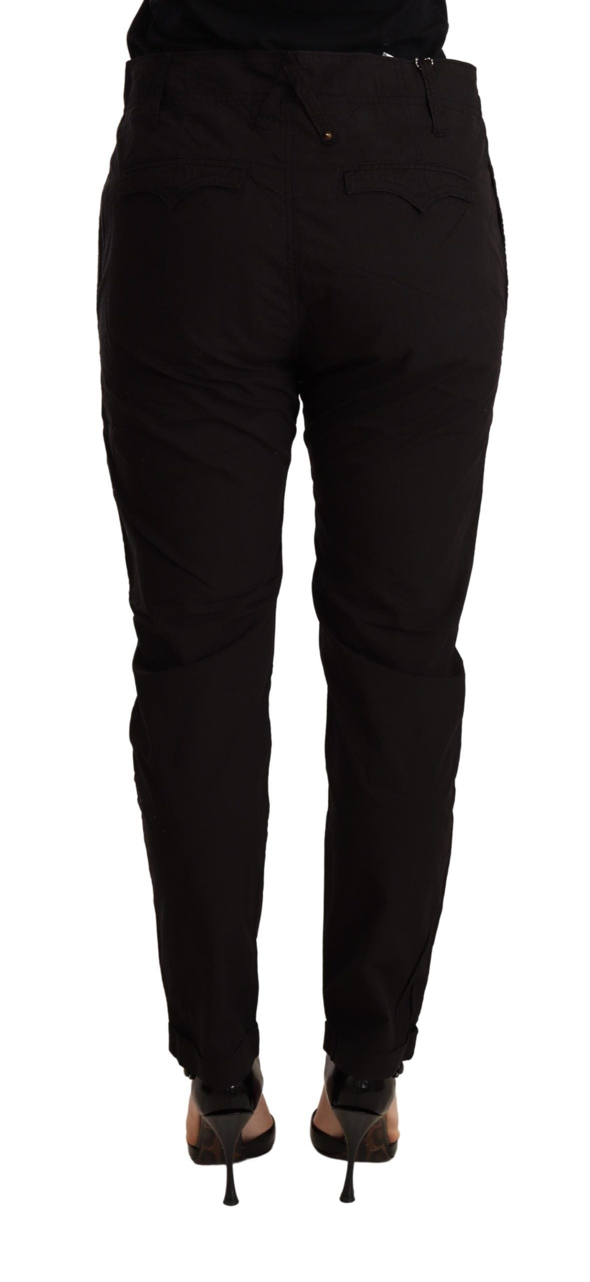 CYCLE Elegant black cotton baggy pants
