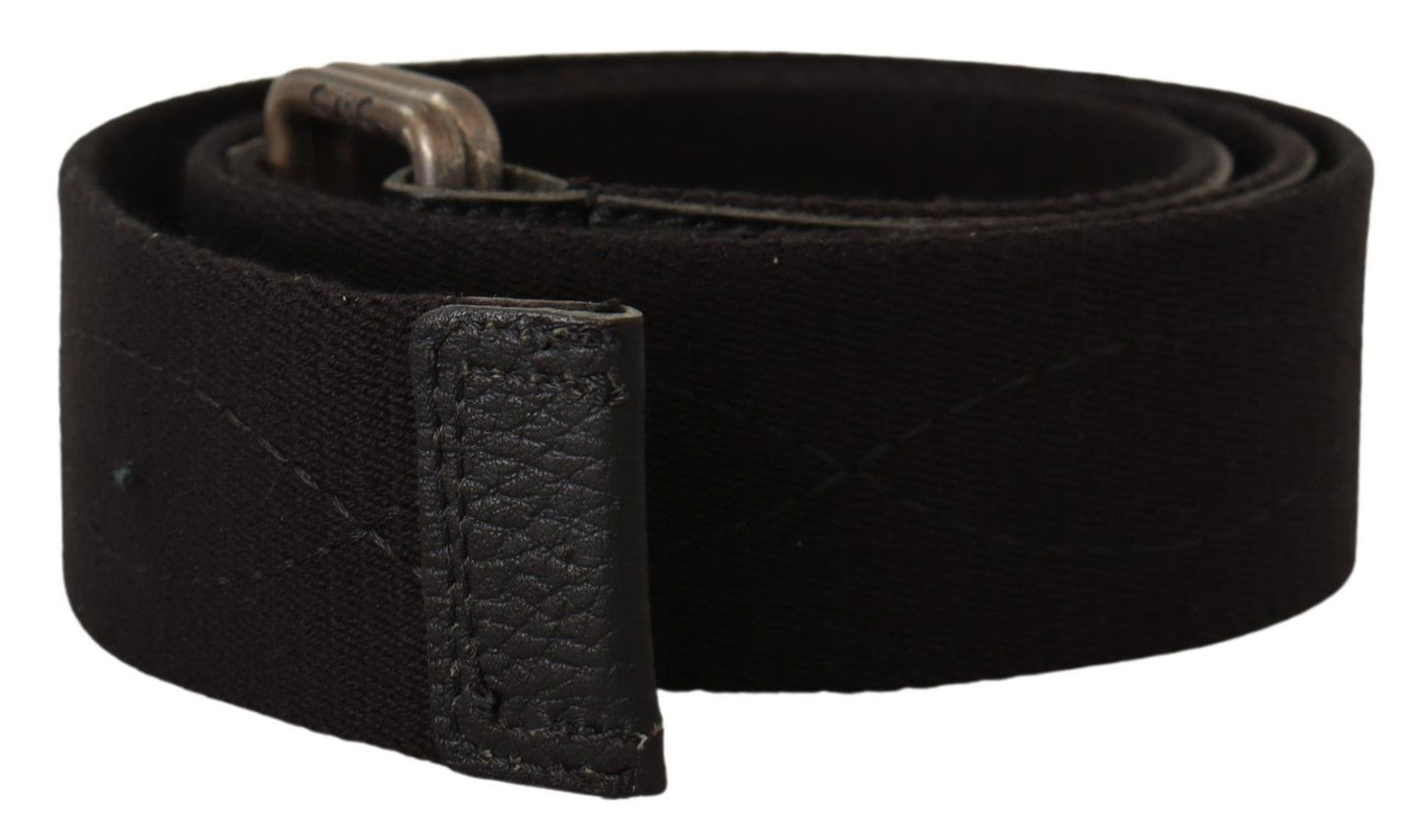 Costume National Elegant fashion belt made of a cotton-leather blend