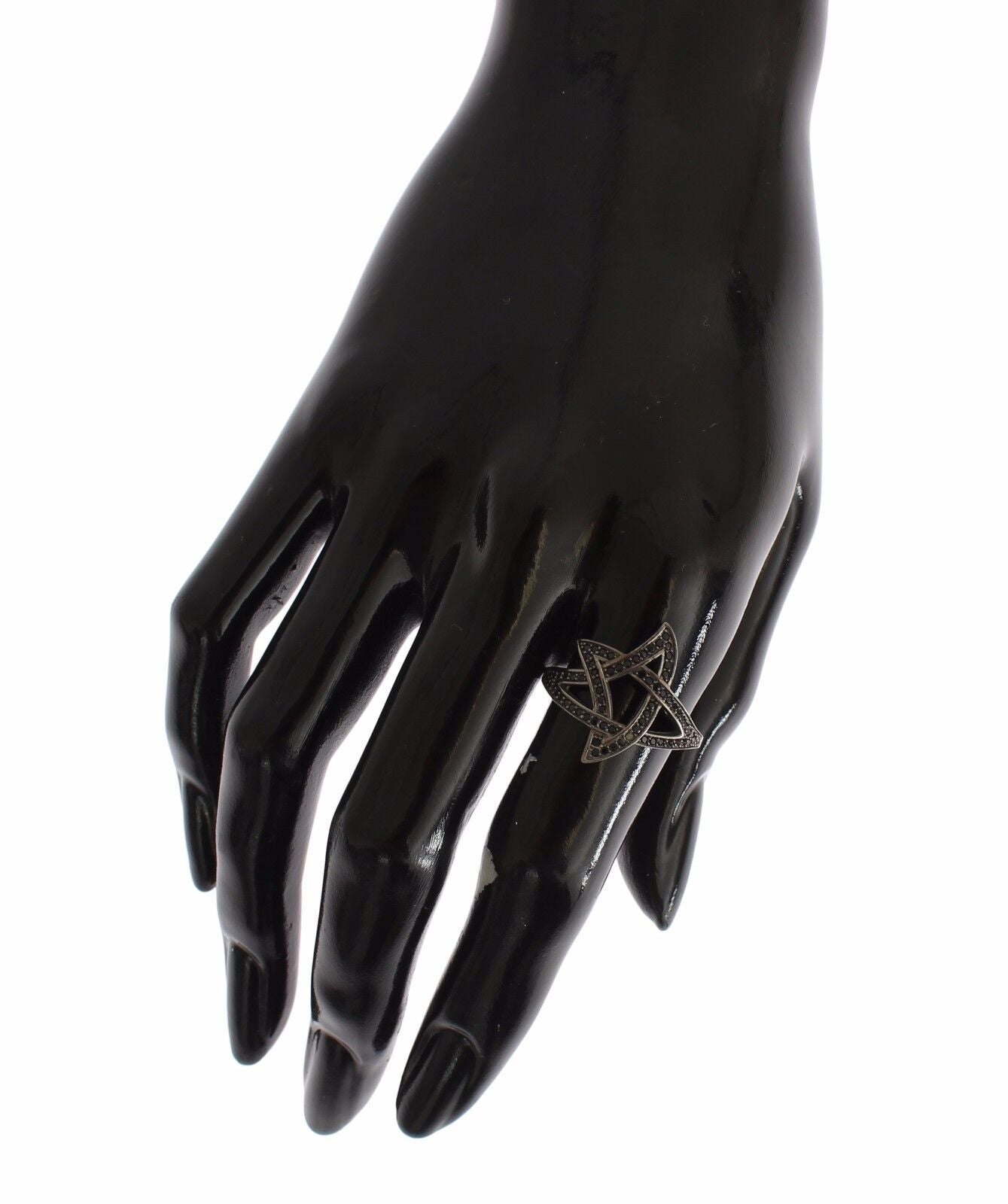 Nialaya Chic Black Rhodium Silver CZ kristallisormus