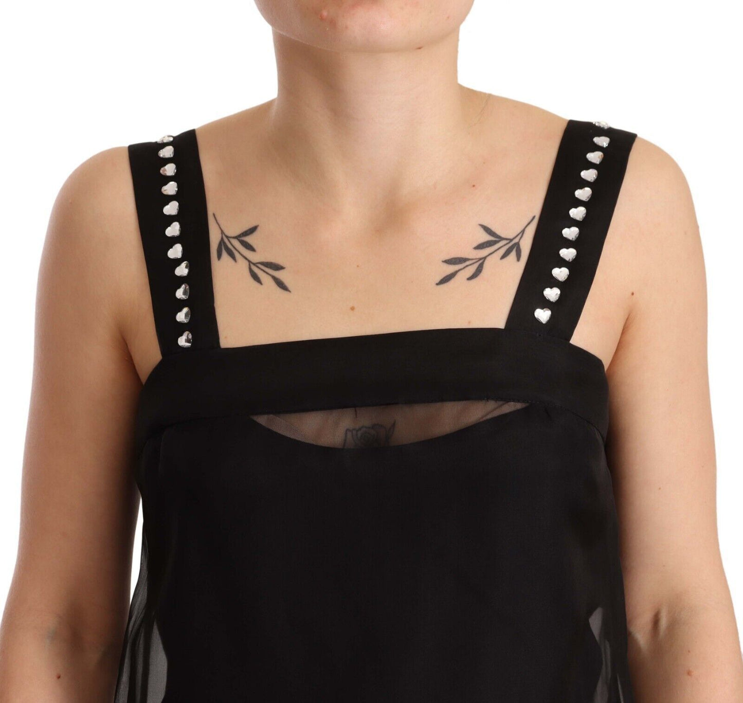 Dolce & Gabbana tyylikäs tuppimekko kristalleilla