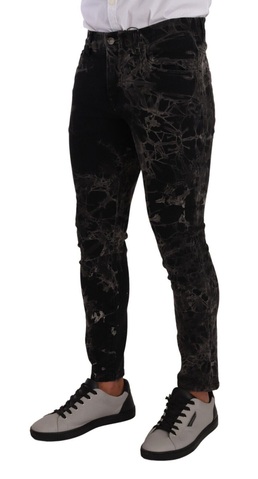 Dolce & Gabbana Patterned Slim Fit Skinny Jeans