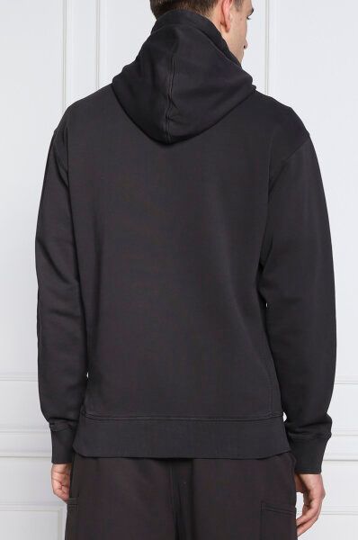 Hugo Boss Elegant hooded sweatshirt in dark blue cotton