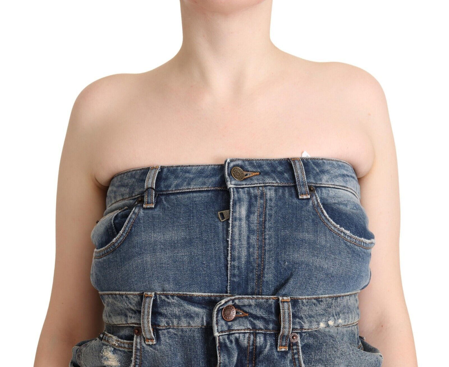 Dolce & Gabbana Tyylikäs tummansininen denim-haalari