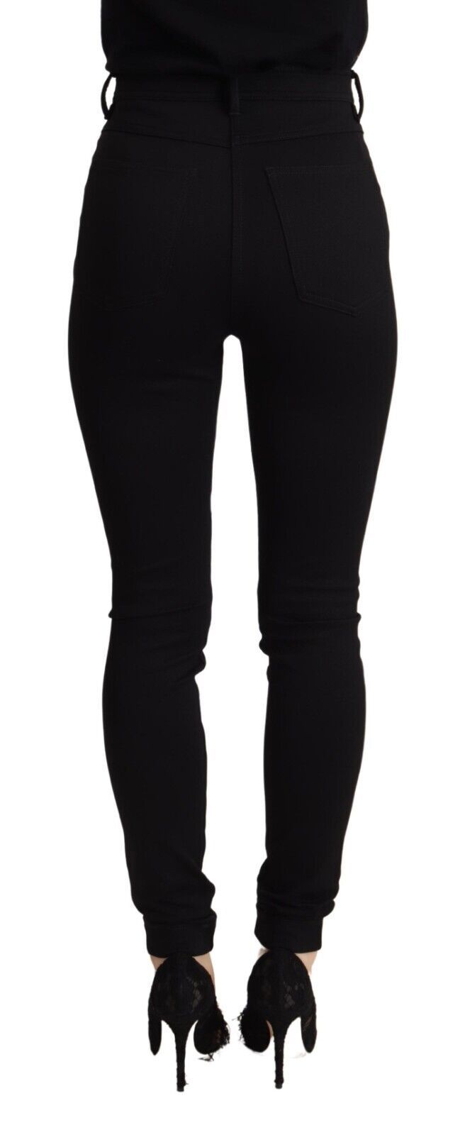 Dolce & Gabbana Elegant slim fit trousers with high waist