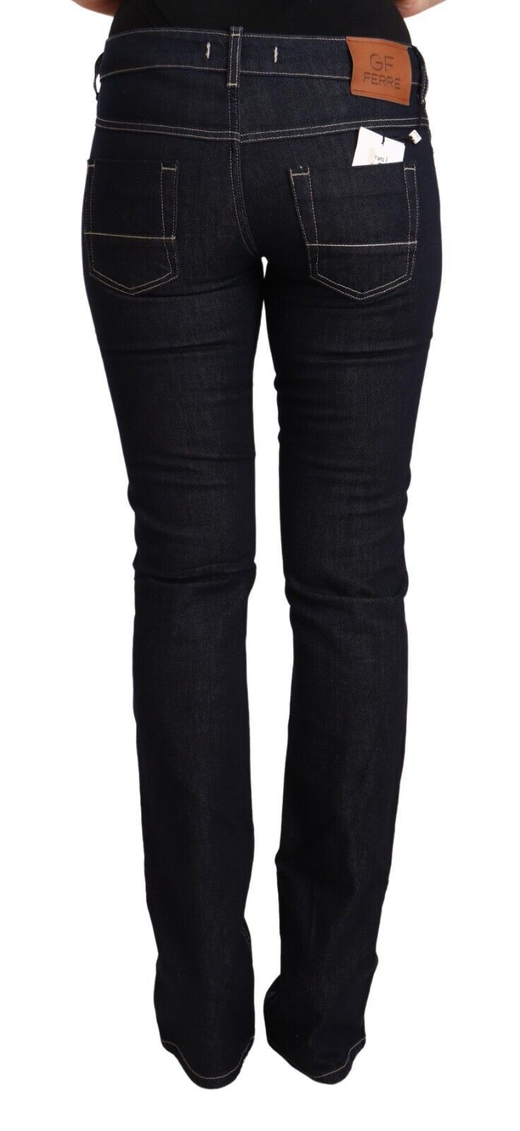 GF Ferre Chic low-waisted skinny jeans in timeless black