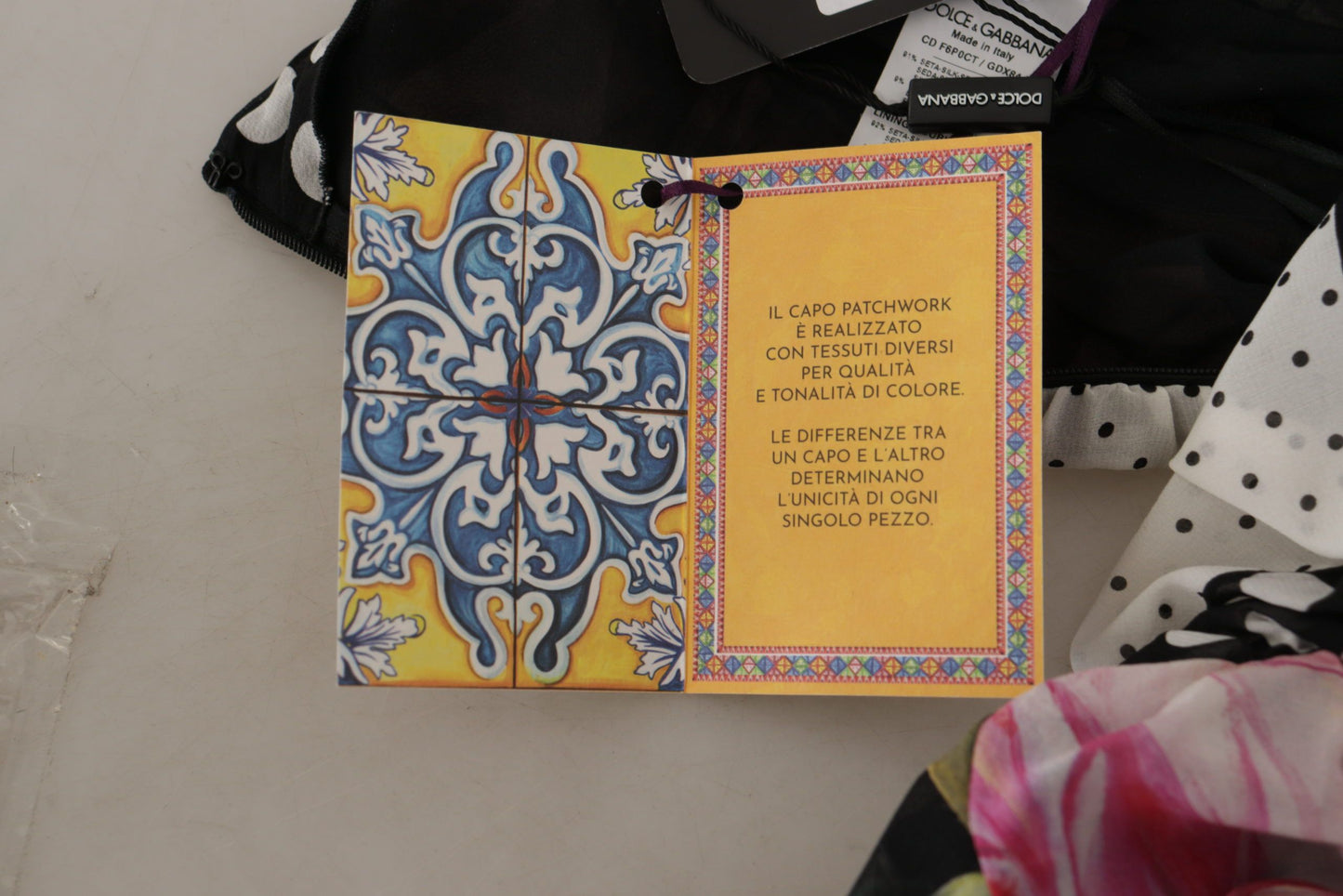 Dolce & Gabbana Elegant Patchwork Silk Blend Midi Dress