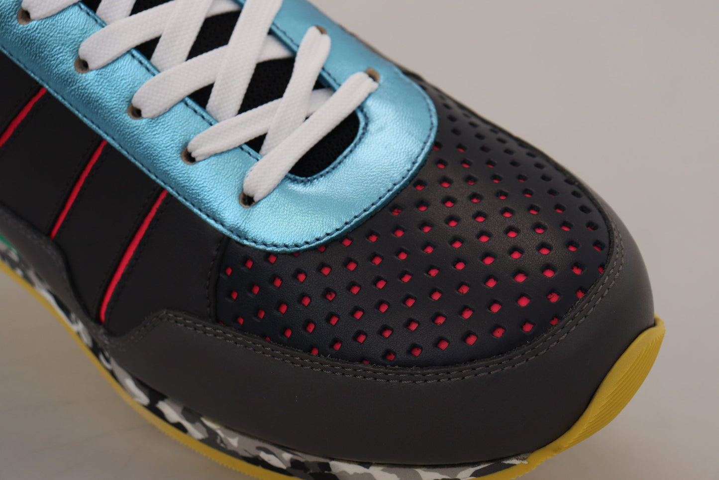 Dolce & Gabbana Multicolored Leather-Blend Low-Top Sneakers