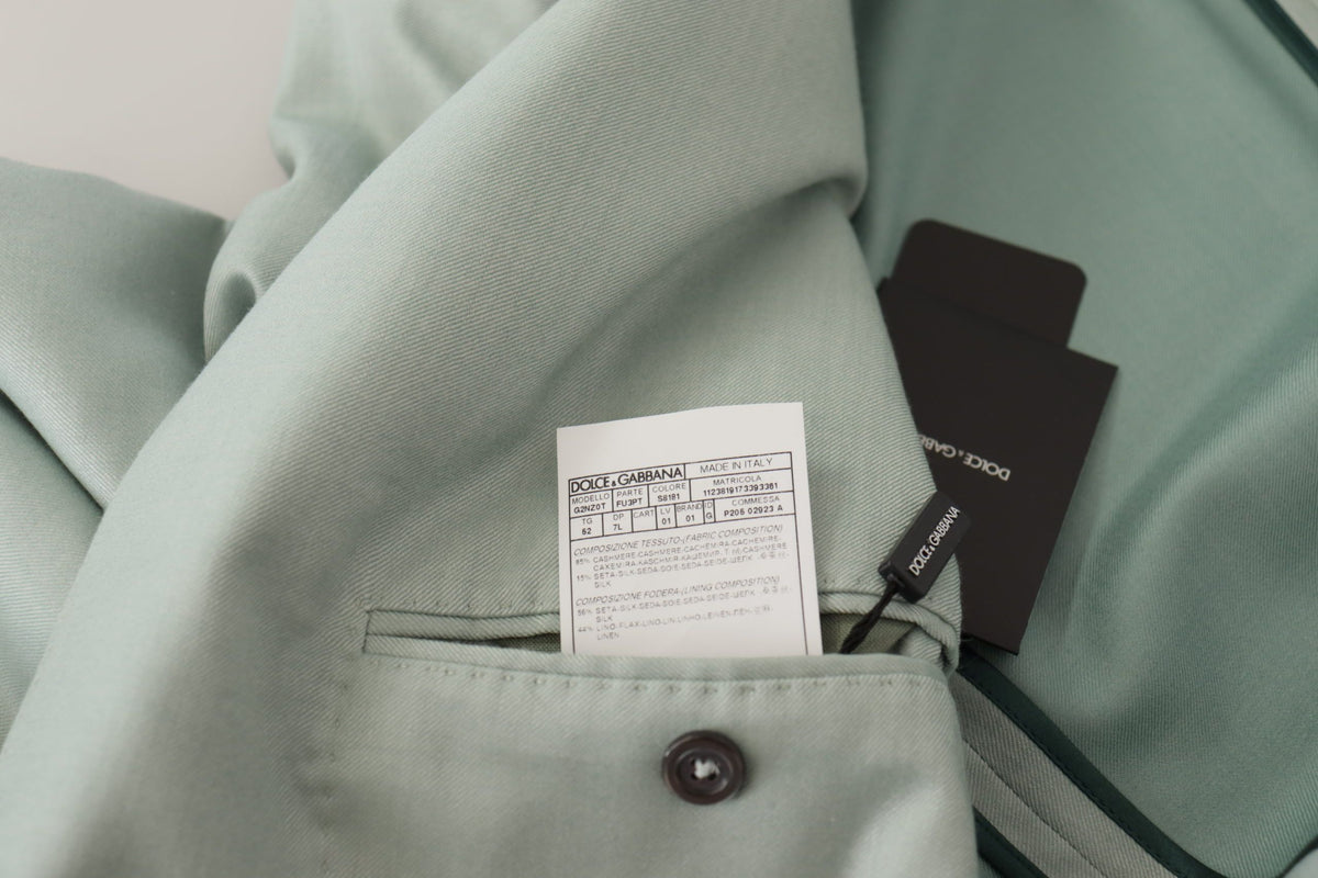 Dolce & Gabbana Elegant mint green blazer made of silk and cashmere