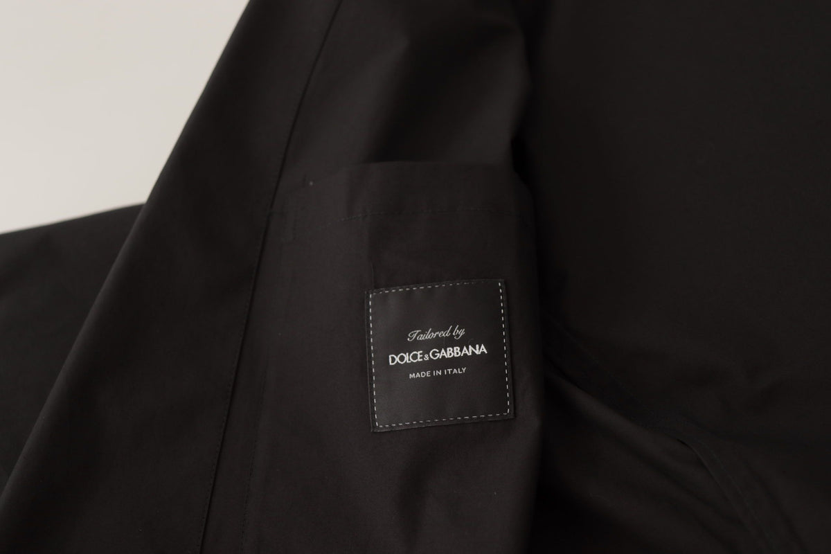 Dolce & Gabbana Elegantti musta bleiseri puuvilla-villasekoitteesta
