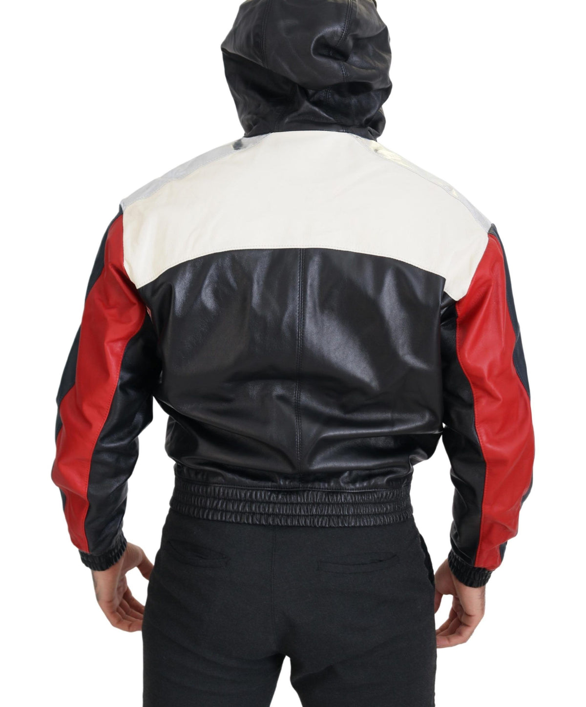 Dolce & Gabbana Elite musta nahkainen Bomber-takki hupulla