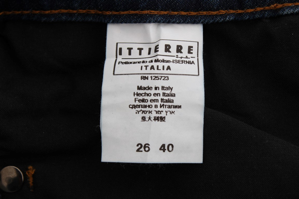 Costume National Chic Blue Regular Fit Designer Farkut