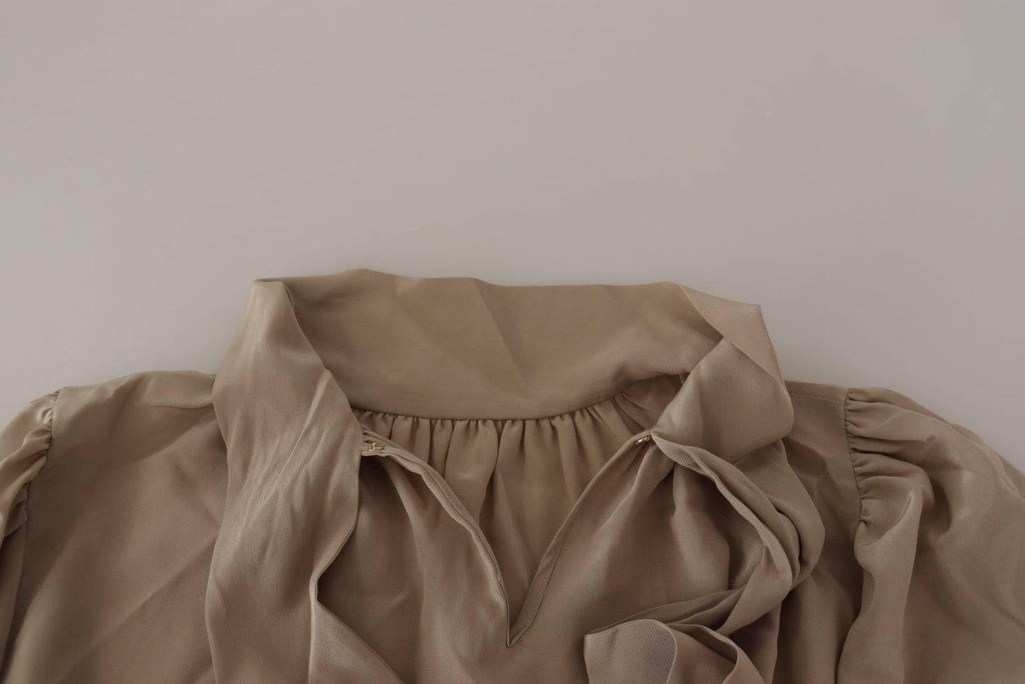 Dolce & Gabbana Elegant silk ascot collar blouse