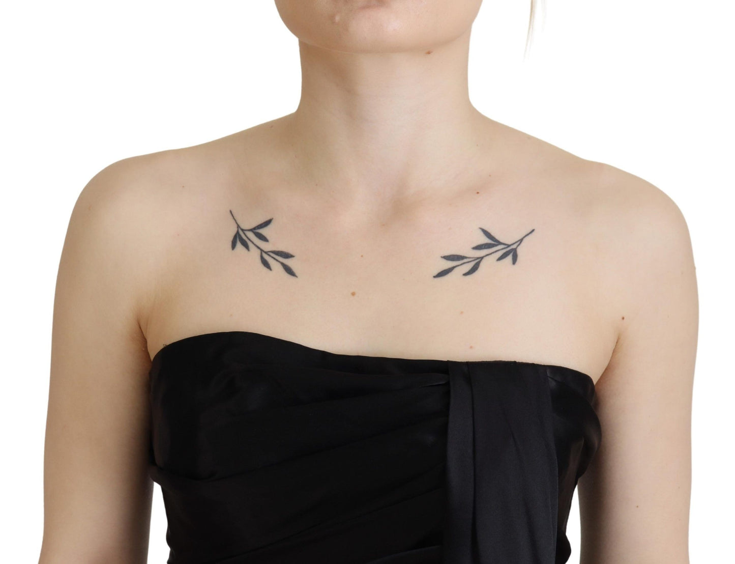 Dolce & Gabbana Elegant Black Silk Mini Dress without Sleeves