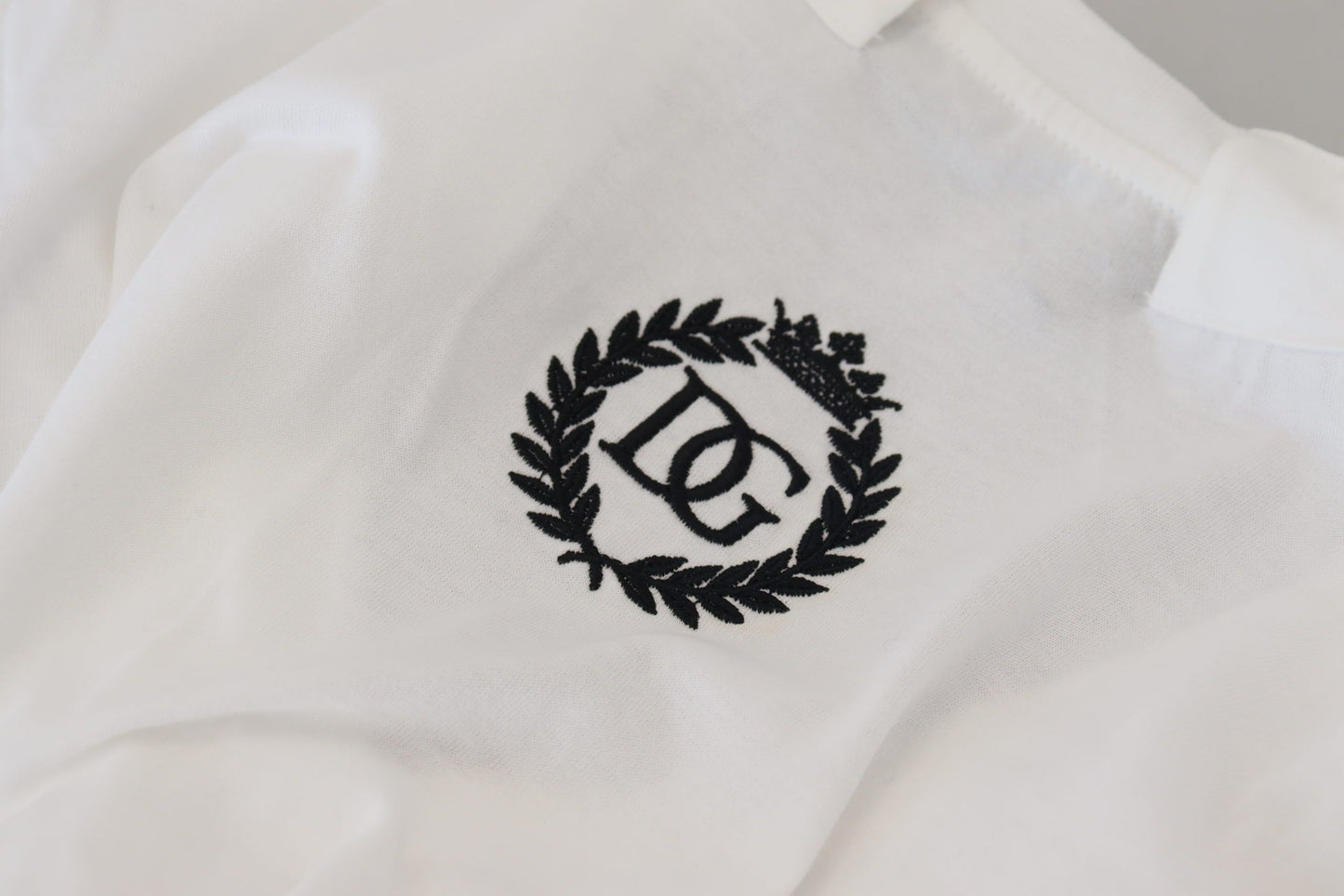 Dolce & Gabbana Tyylikäs valkoinen puuvillapusero