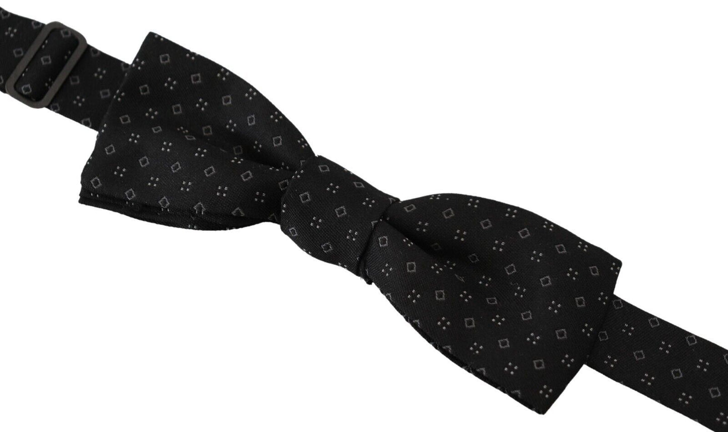 Dolce & Gabbana Elegant Black Silk Bow Tie for Men