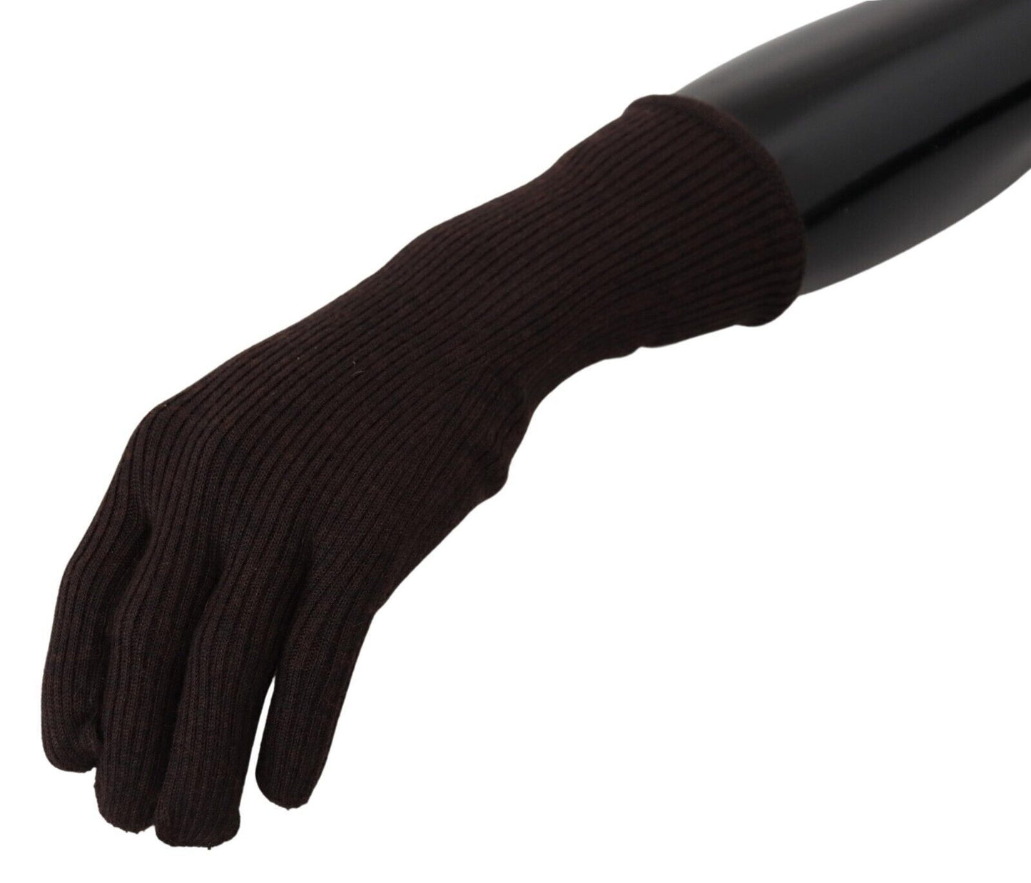 Dolce & Gabbana Elegant Silk Cashmere Gloves Brown