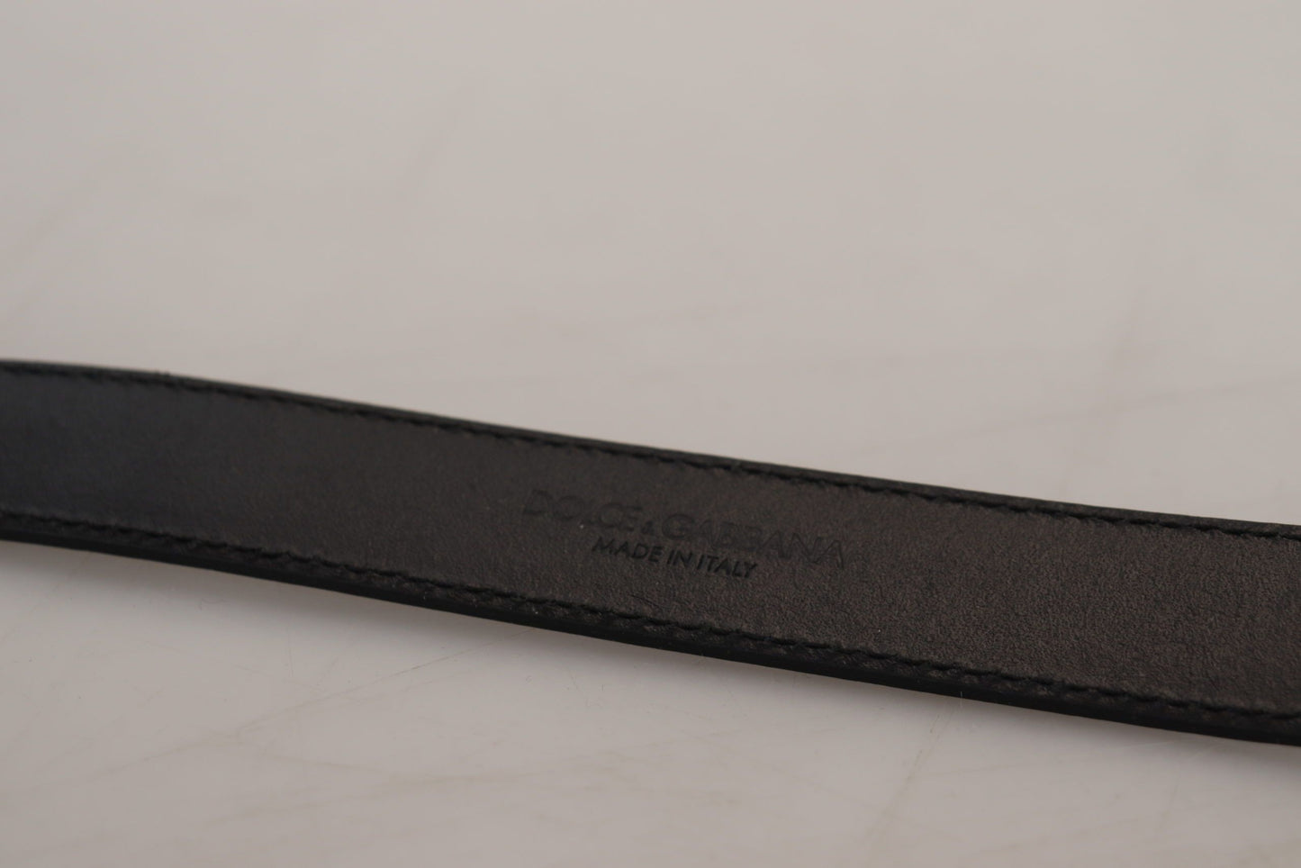 Dolce & Gabbana Elegant dark blue leather belt