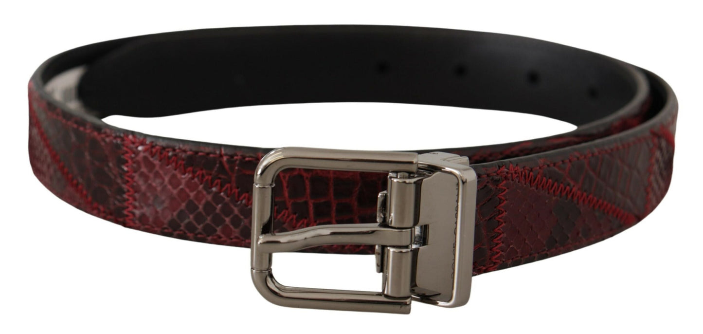 Dolce & Gabbana Elegant red belt made of exotic leather