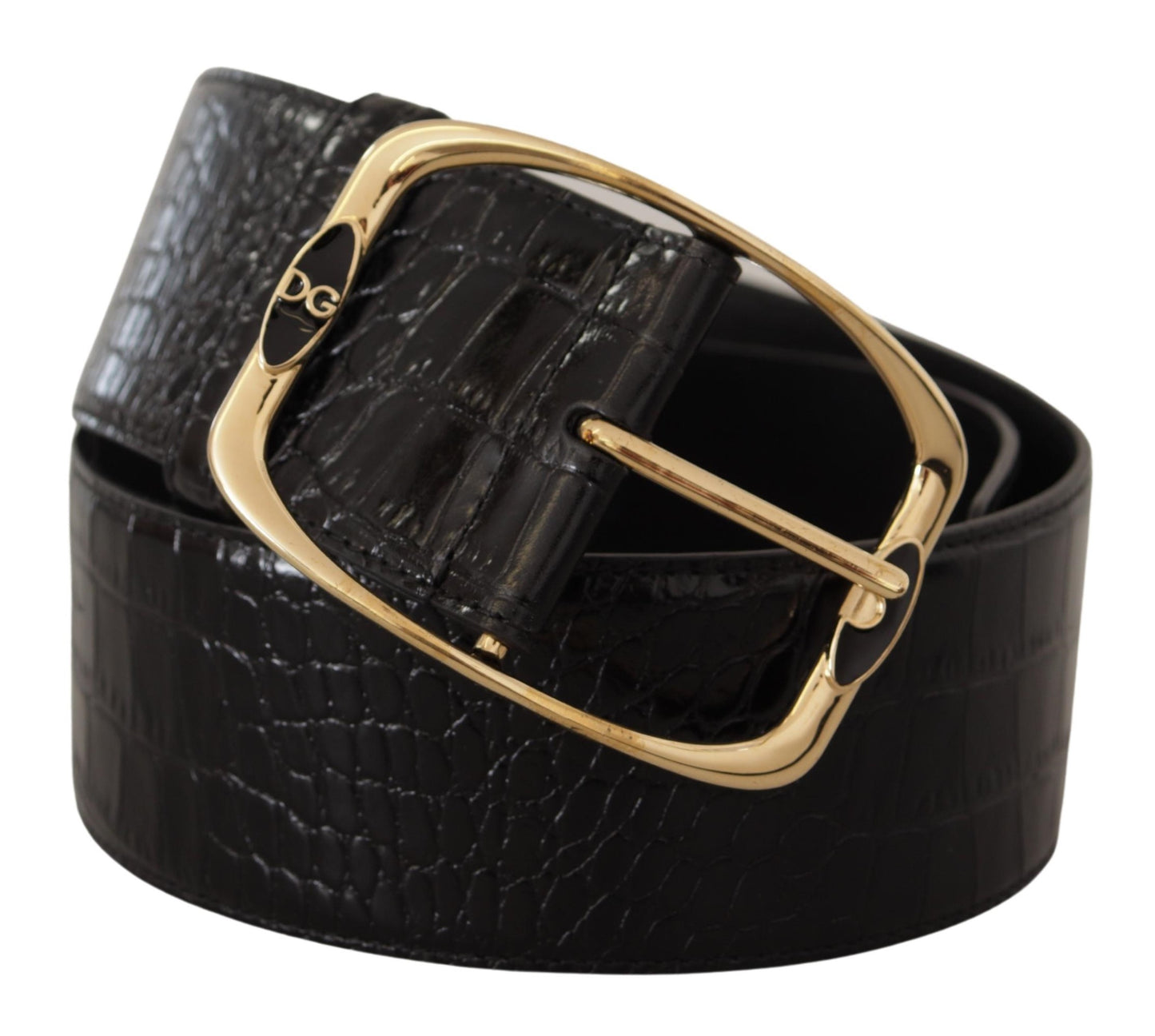 Dolce & Gabbana Elegant logo belt in black leather