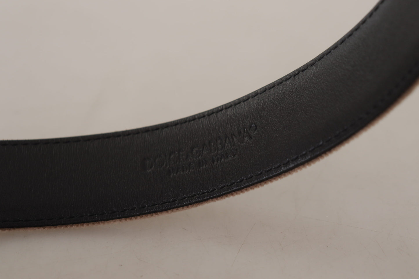 Dolce & Gabbana Elegant belt with logo buckle made of velvet
