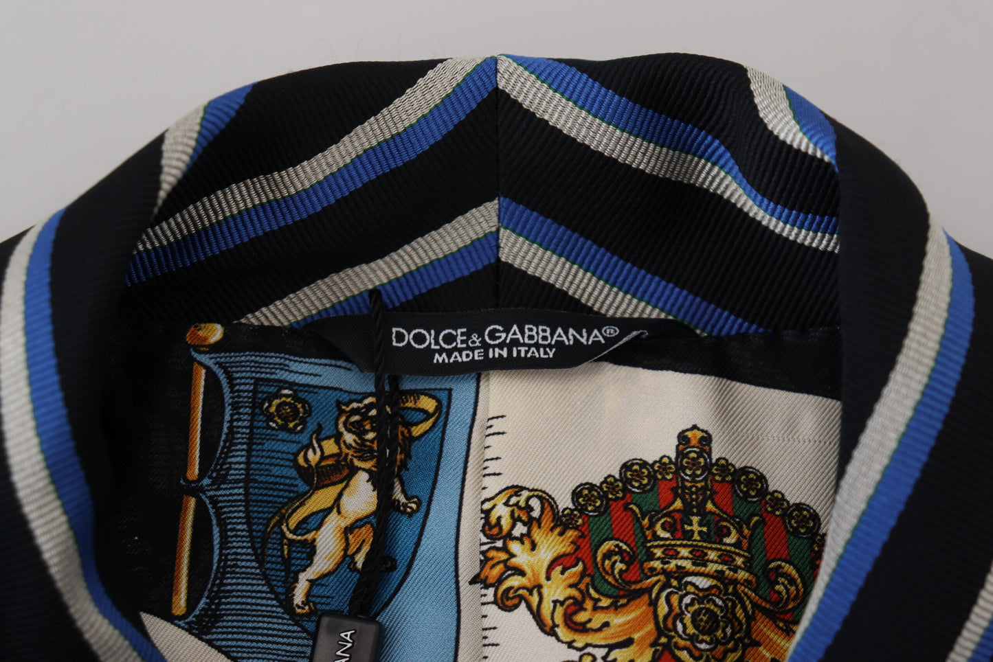 Dolce & Gabbana Elegant striped silk blend dressing gown