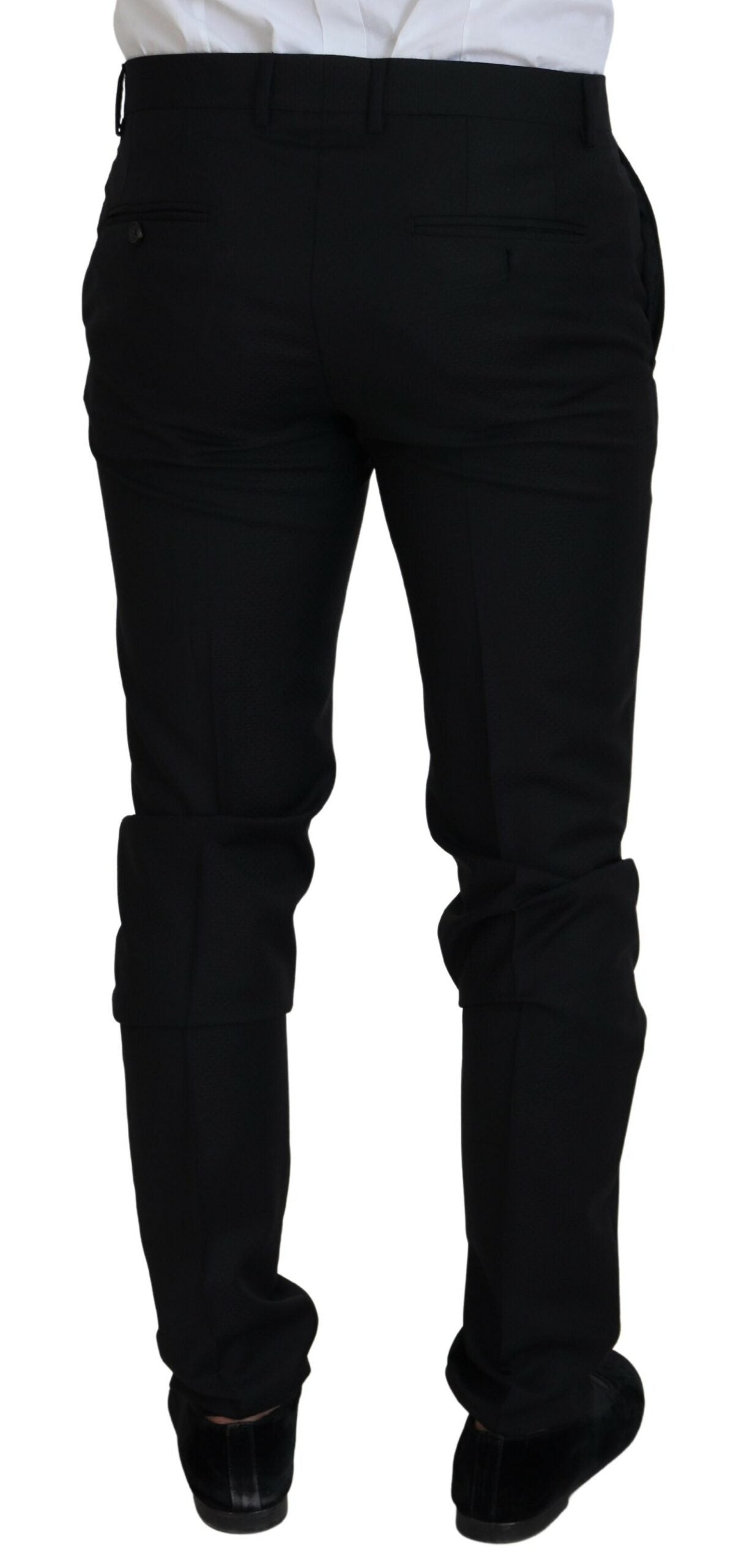 Dolce & Gabbana Two-piece wool martini suit in black