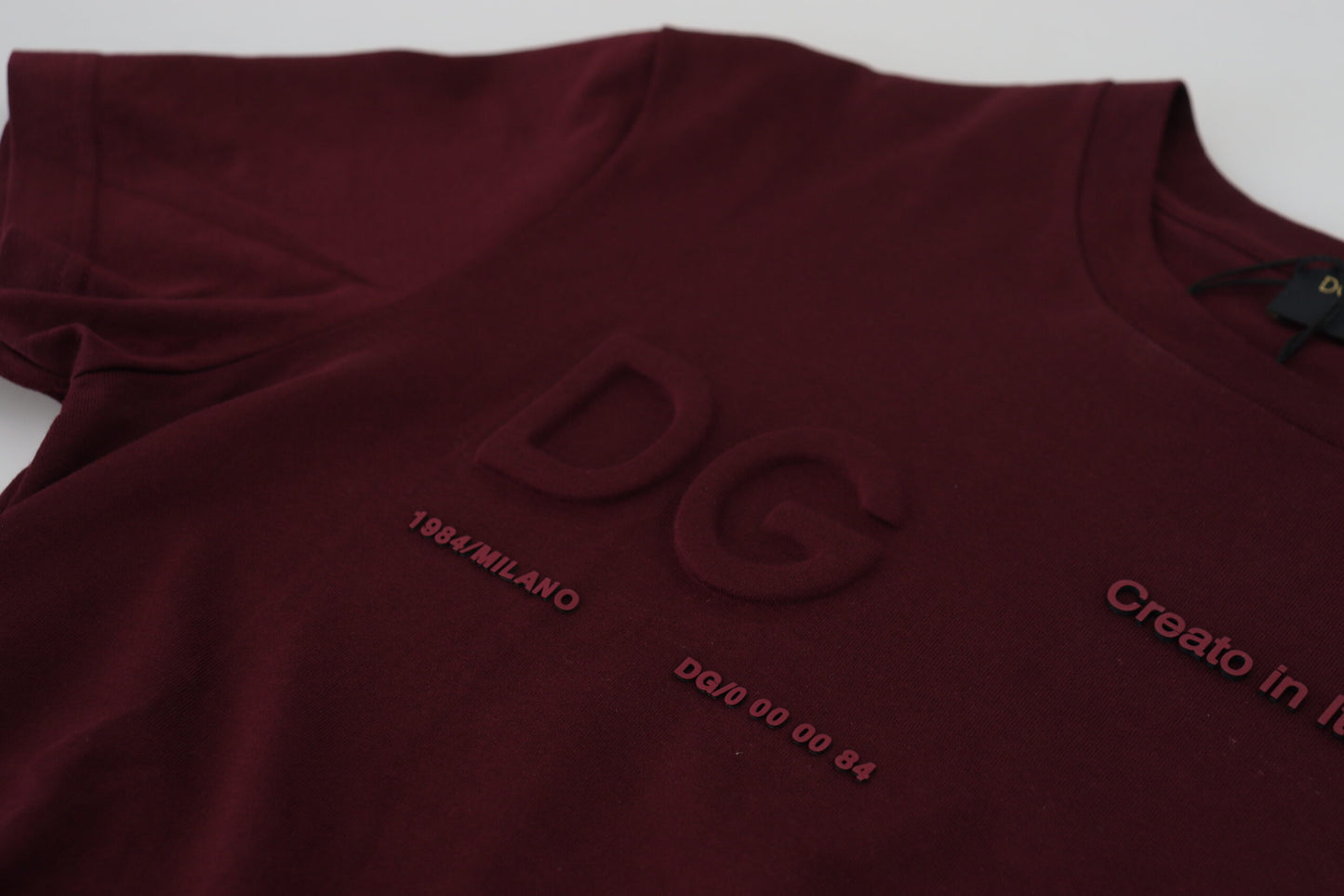 Dolce & Gabbana Elegant Maroon Crew Neck T-Shirt