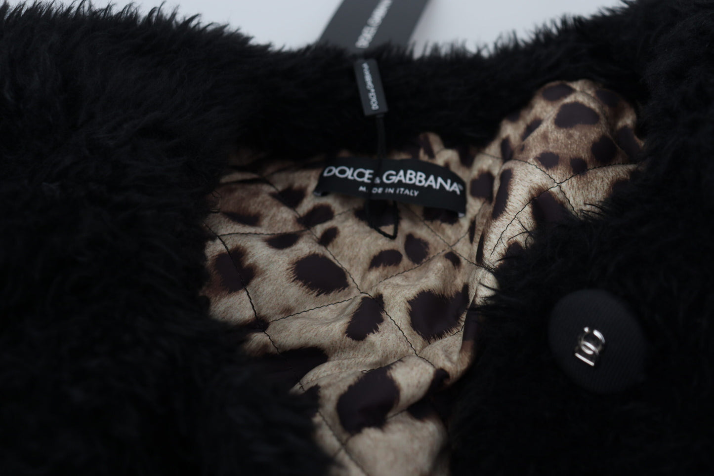 Dolce & Gabbana Elegant black cashmere blend coat