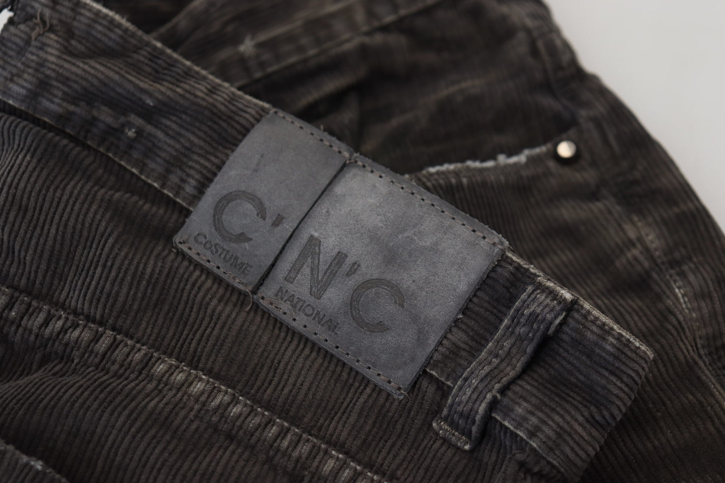 Puku Kansallinen Tyylikäs Harmaa Vakosametti Denim Farkut