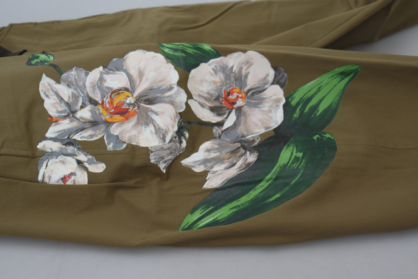 Dolce & Gabbana Exquisite floral chino pants in beige