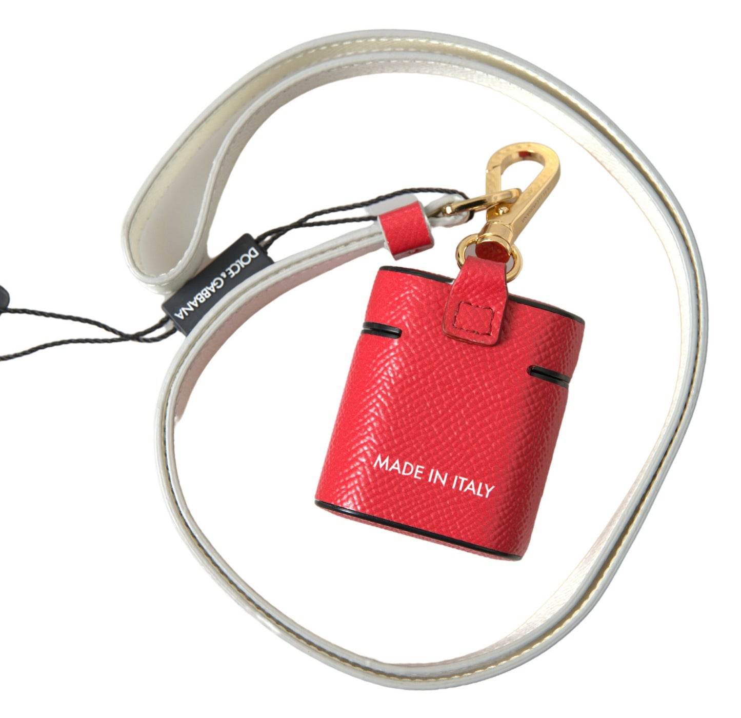 Dolce & Gabbana Elegant Airpods case in red leather