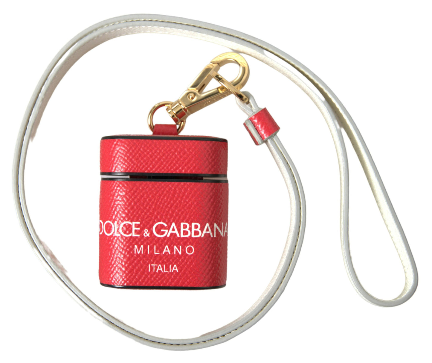 Dolce & Gabbana Elegant Airpods case in red calf leather