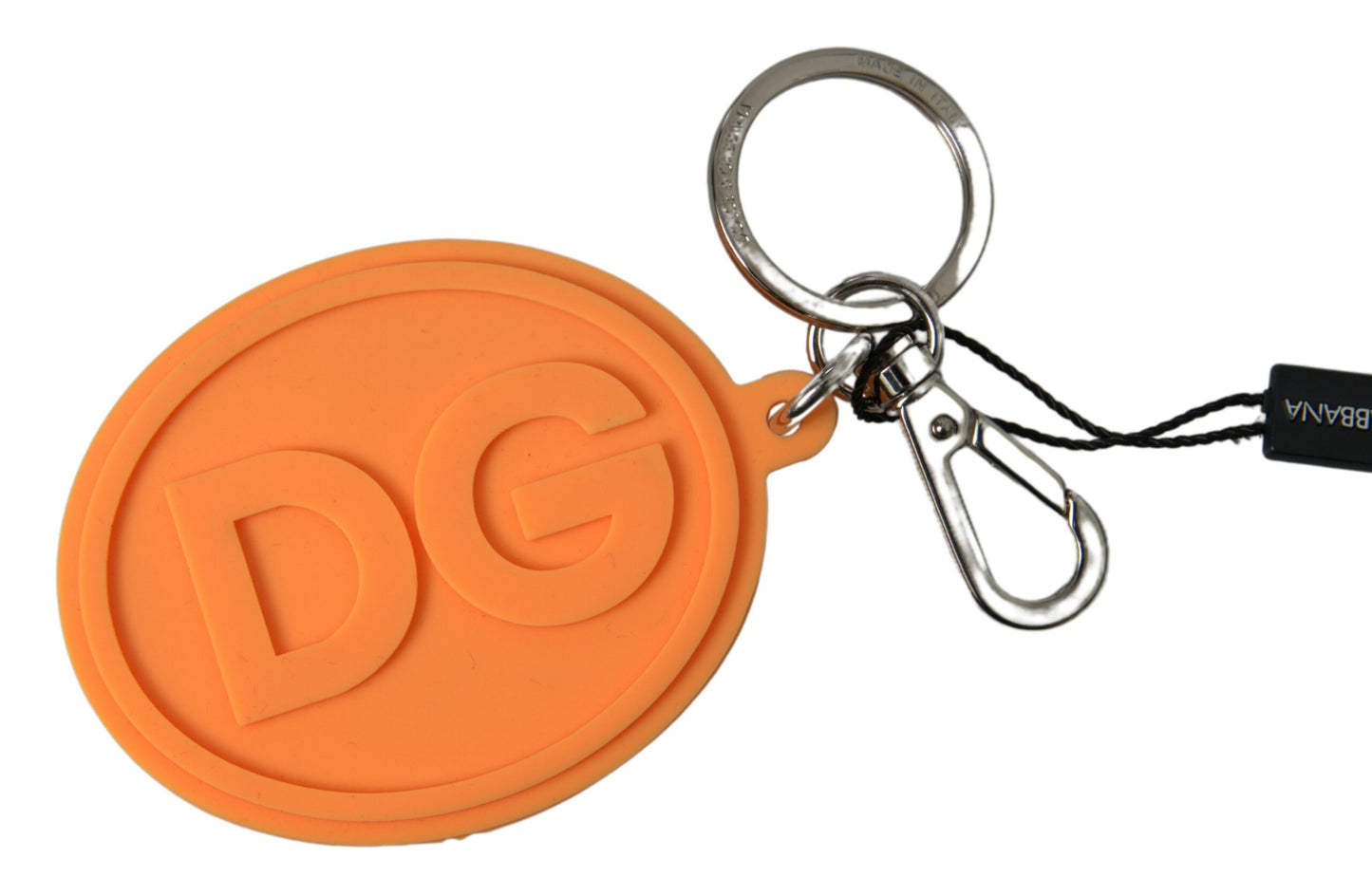 Dolce & Gabbana Chic Orange & Gold Keyring Accessory
