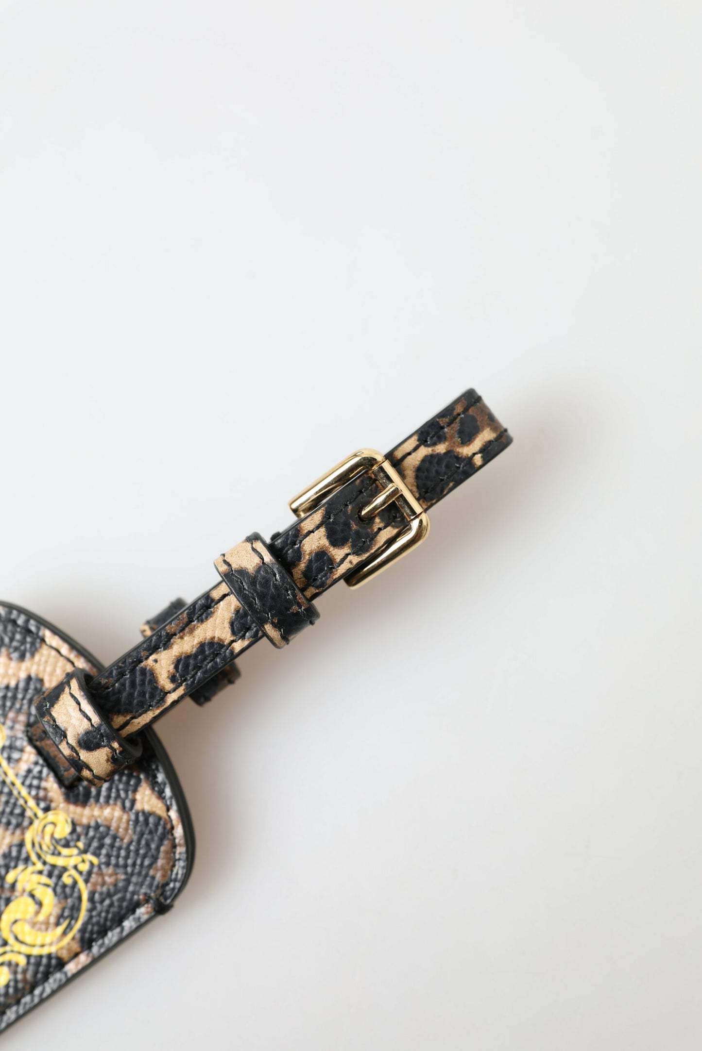 Dolce & Gabbana Elegant Leopard Nahkainen matkalaukkumerkki