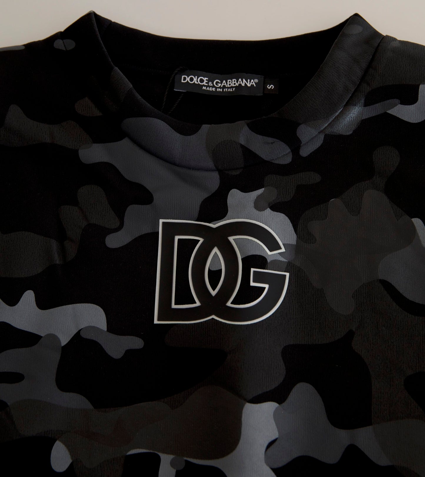 Dolce & Gabbana Elegant Black Camouflage Sweater