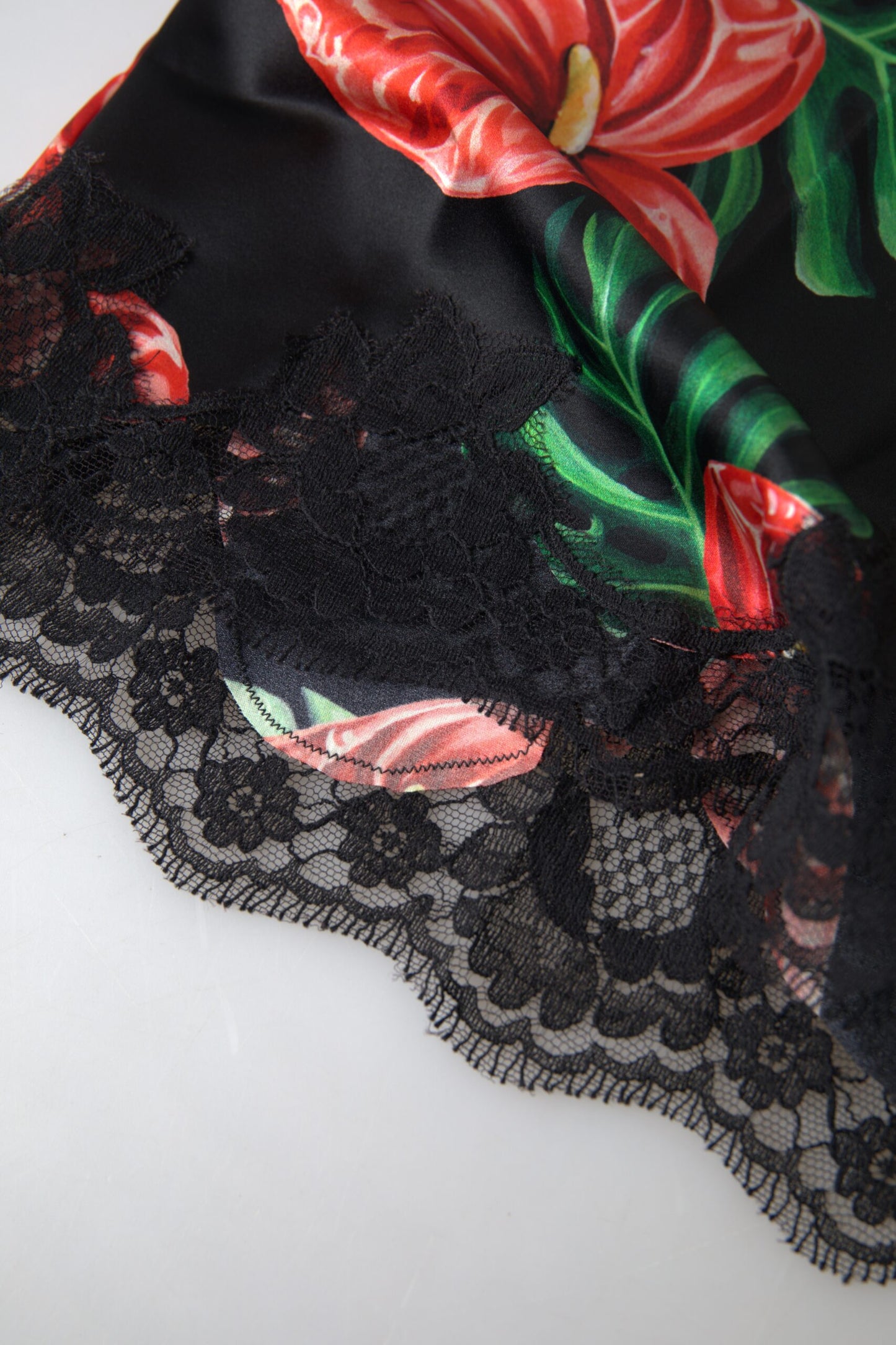 Dolce & Gabbana silkki camisole toppi anthurium printillä
