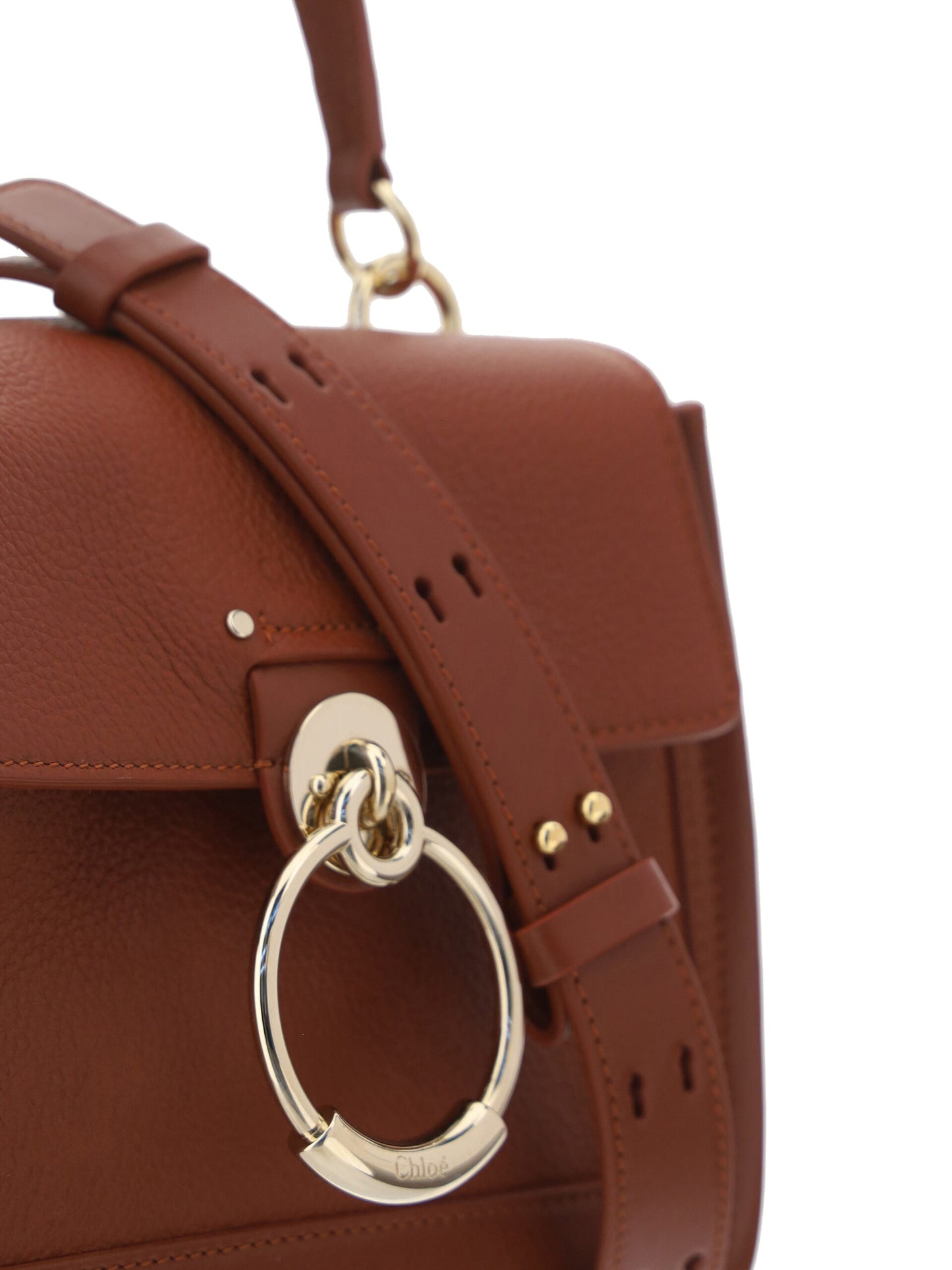 Chloé Elegant shoulder bag in brown calf leather in sepia