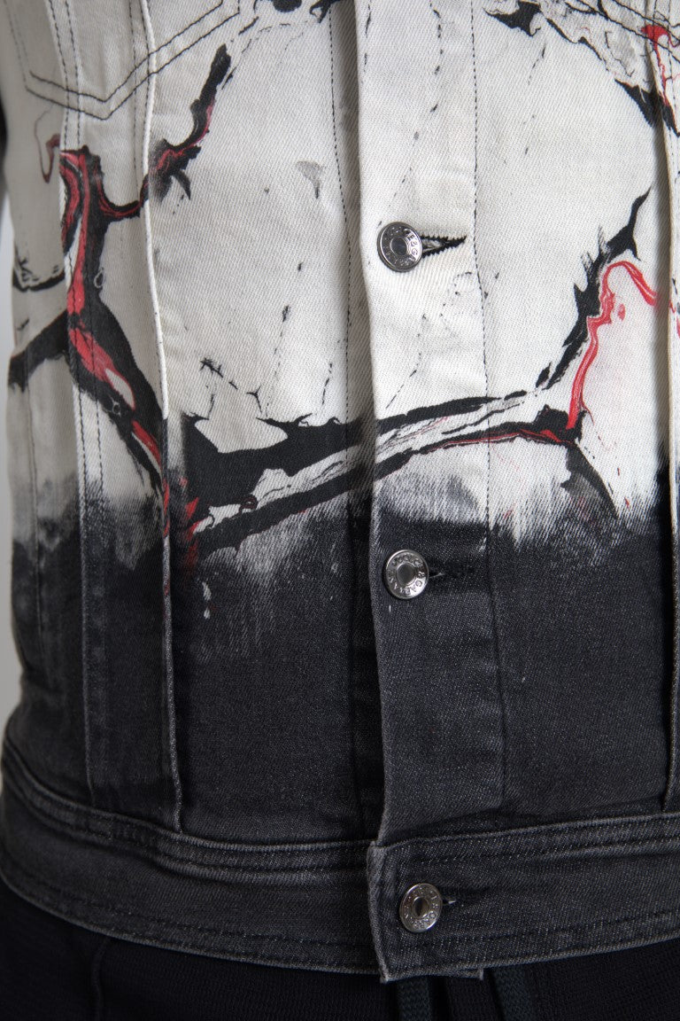 Dolce & Gabbana Multicolored Cotton Stretch Denim Jacket