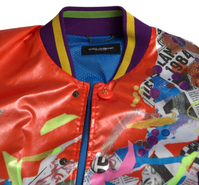 Dolce & Gabbana Elegant Orange Bomber -takki - miesten ylelliset päällysvaatteet