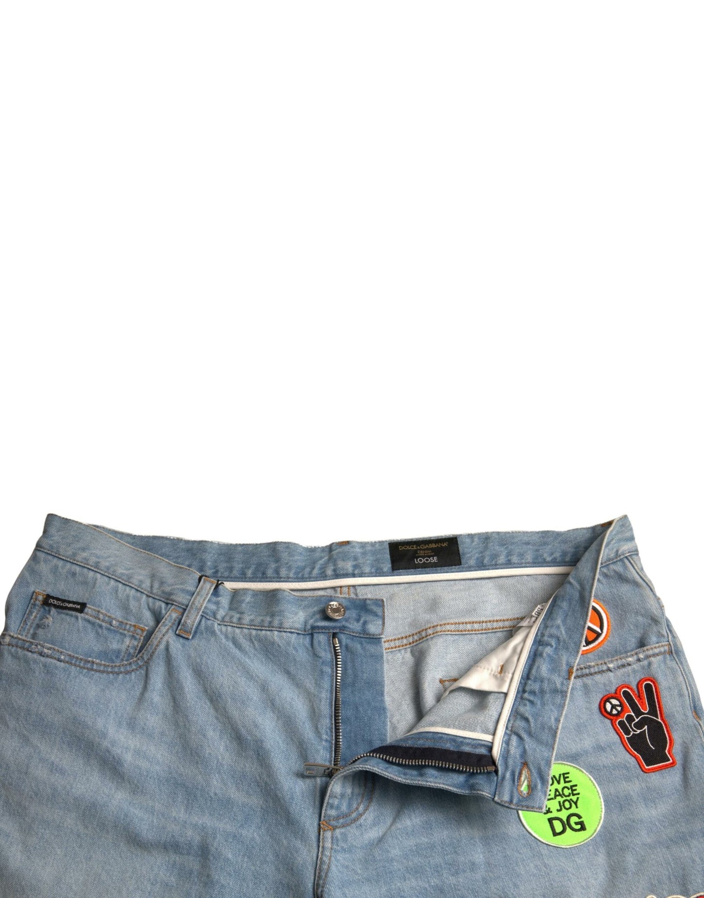 Dolce & Gabbana Tyylikkäät vaaleansiniset denim Bermuda shortsit