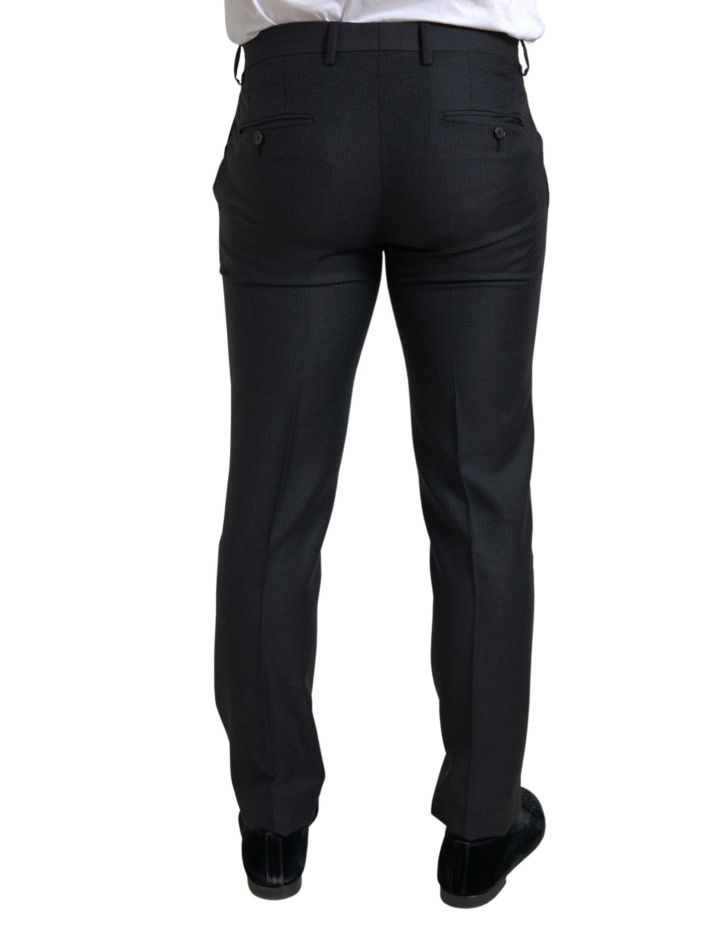 Dolce & Gabbana Elegant Black Martini Slim Fit -puku 3-osainen