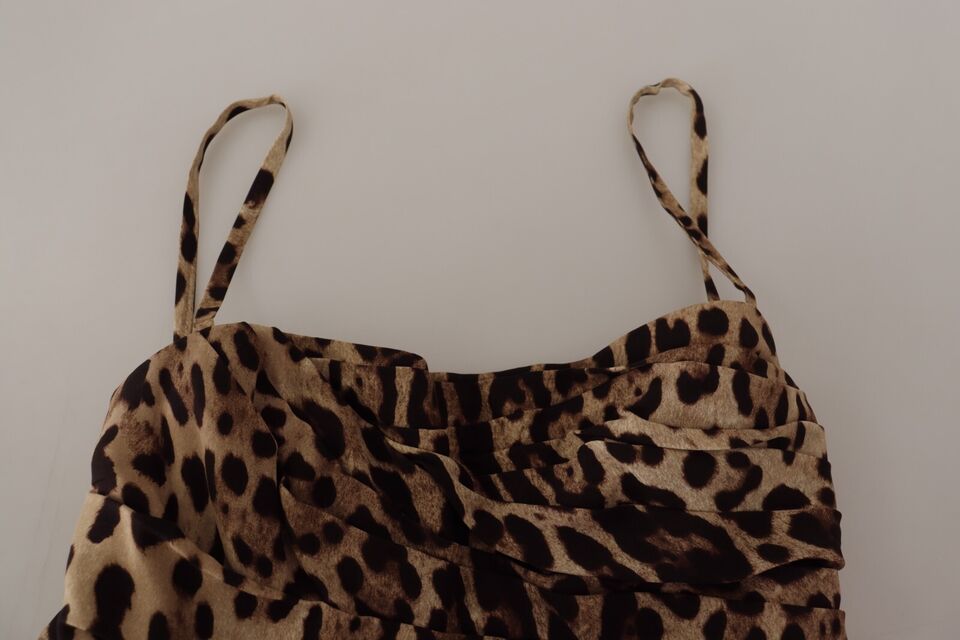 Dolce & Gabbana Elegant leopard print cady dress