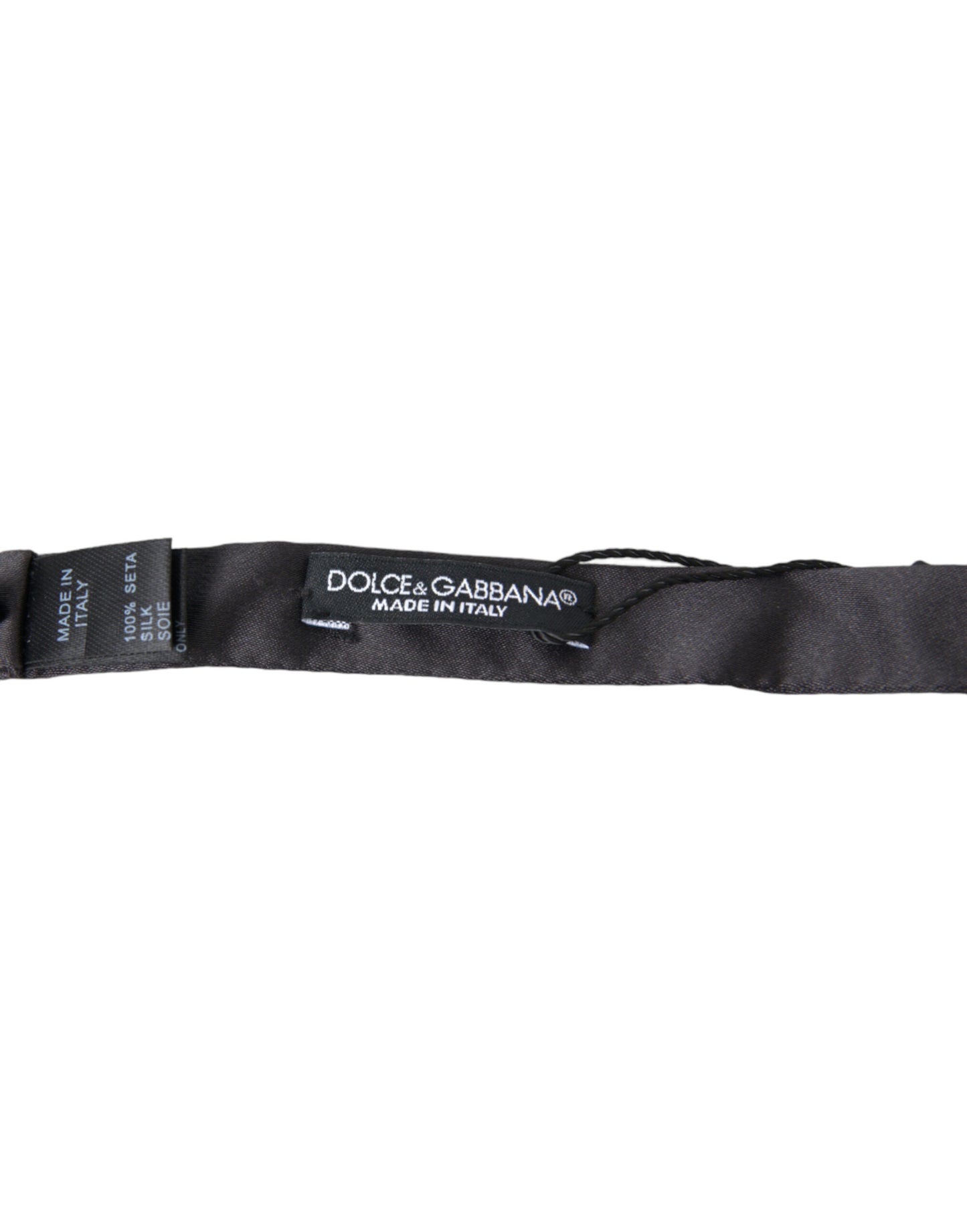 Dolce & Gabbana Elegant Silk Bow Tie in Anthracite