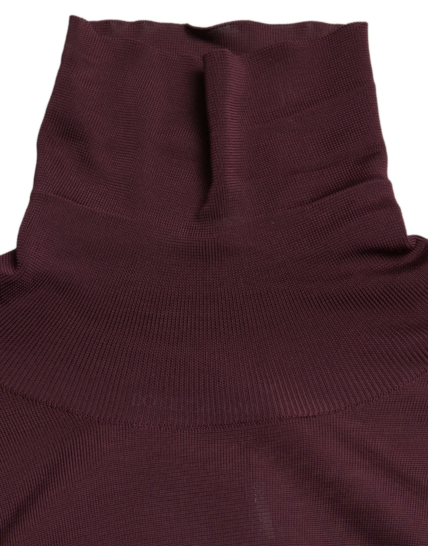 Dolce & Gabbana Maroon Viscose Turtleneck Sweater